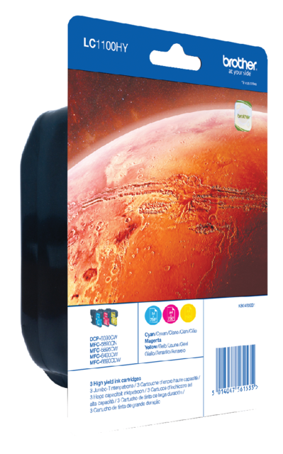 Inktcartridge Brother LC-1100VALBP zwart + 3 kleuren – foto 2