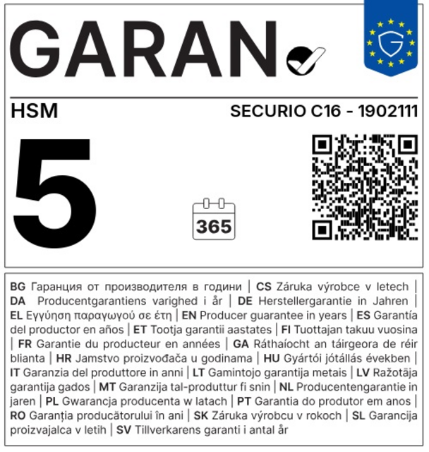 Papiervernietiger HSM Securio C16 snippers 4x25mm – foto 5