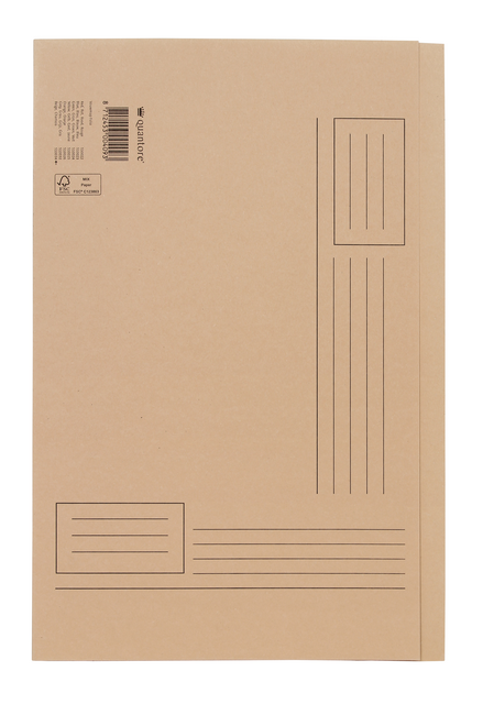 Vouwmap Quantore Folio ongelijke zijde 320gr beige