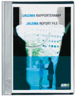 Rapportenmap Djois met snelhechter en dekplaatje A4 grijs