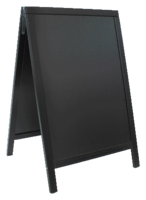 Stoepbord Securit 550x850x30mm zwart hout