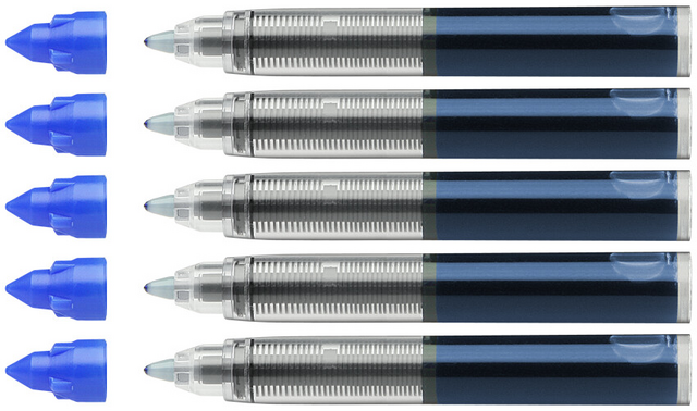Rollerpenvulling Schneider 852 medium blauw 5 stuks – foto 2