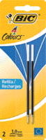 Balpenvulling Bic voor baliepen medium blauw blister à 2 stuks