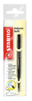 Balpenvulling STABILO standaard medium zwart  blister à 1 stuk