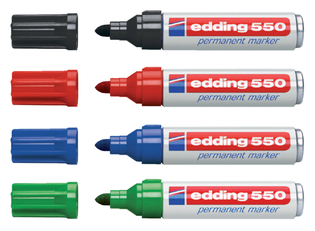 Viltstift edding 550 rond 3-4mm blauw – foto 2