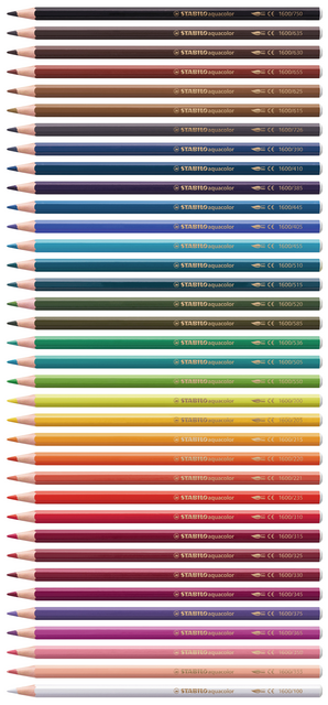 Kleurpotloden STABILO 1636 aquacolor Arty assorti etui à 36 stuks – foto 2