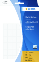 Etiket HERMA 2340 12x18mm wit 1792 stuks