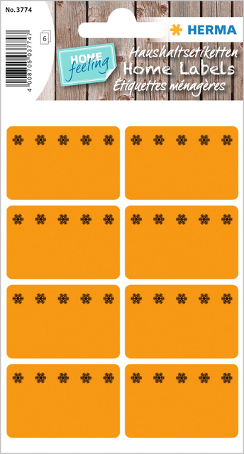 Etiket HERMA 3774 26x40mm diepvries oranje 48stuks