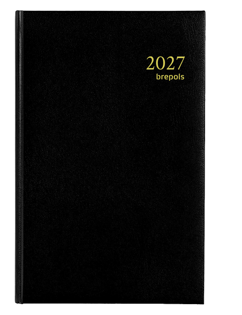 Agenda 2027 Brepols Saturnus Luxe 1dag/1pagina zwart