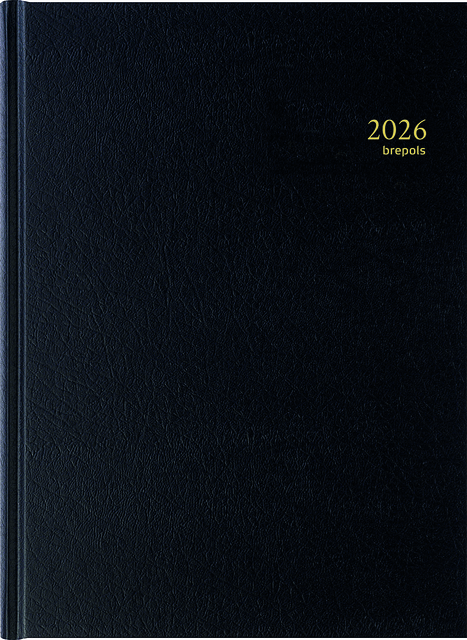 Agenda 2026 Brepols Bremax Santex A4 1dag/1pagina 4 kolommen zwart