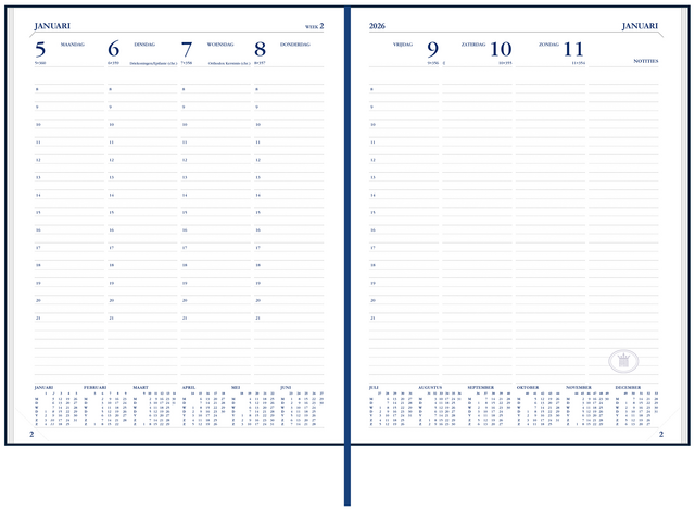 Agenda 2027 Ryam Weekplan Weekend Desk Lazio 7dagen/2pagina's assorti – foto 5