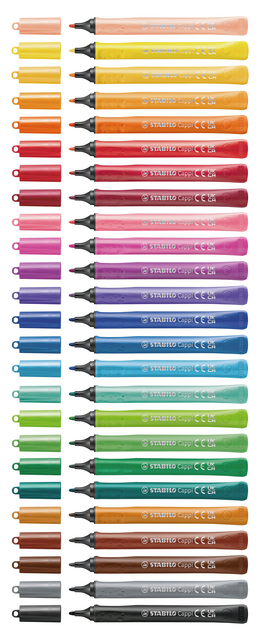 Viltstift STABILO Cappi 168/12 Arty medium assorti etui à 12 stuks – foto 4