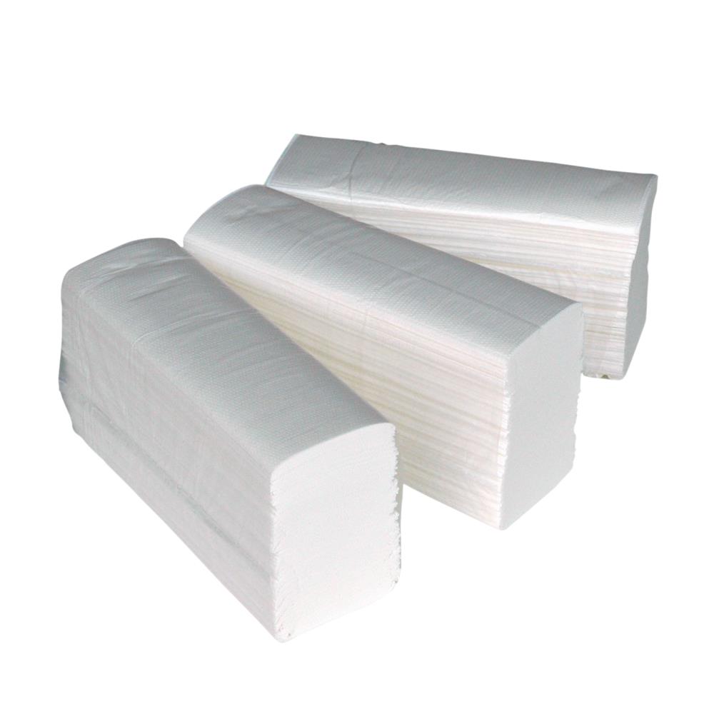 Handdoekpapier M-fold cellulose wit 2-laags 24x20,6 cm doos 25 bundels à 150 vel