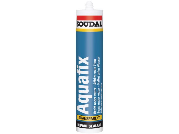 Aquafix reparatiekit. Hecht op alle materialen incl bitumen en kunststof ® SOUDAL - transparant