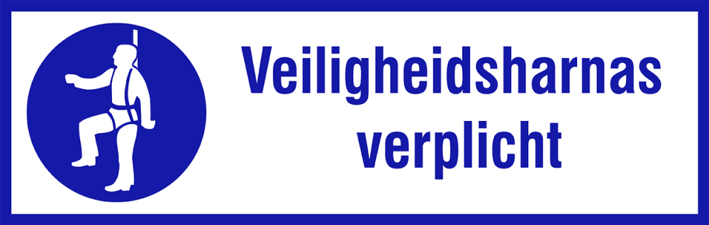 Veiligheidsbord Veiligheidsharnas Verplicht