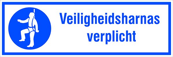 Sticker Veiligheidsharnas verplicht
