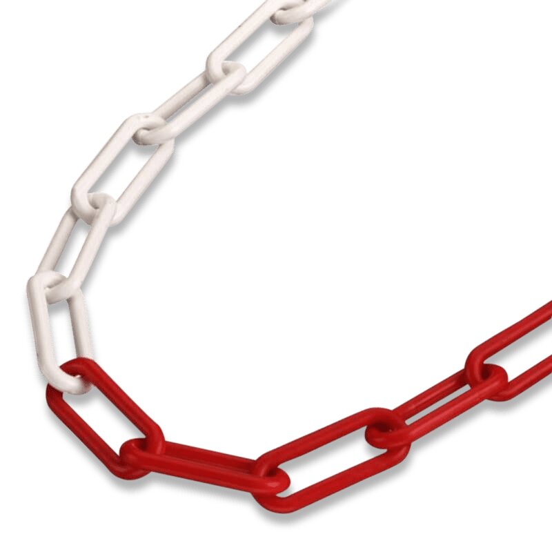 Ketting rood/wit (rol 30 meter)