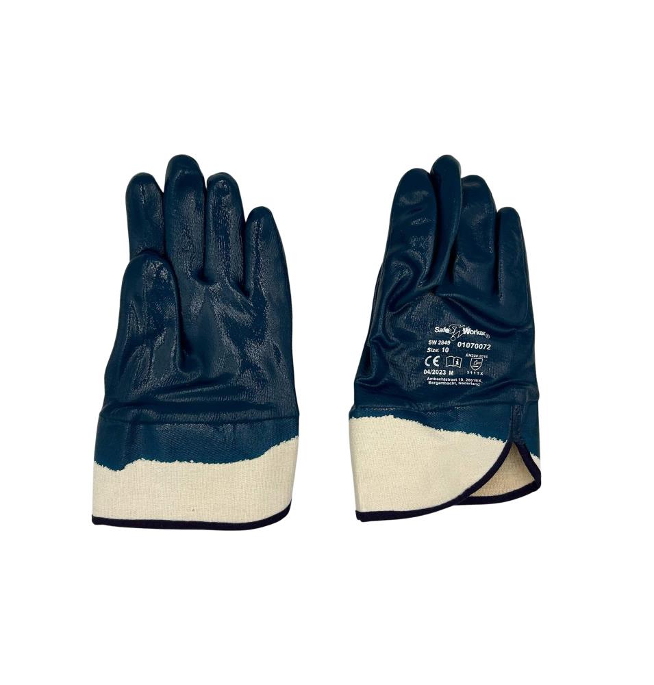 Werkhandschoen hycron/nitril met kap (maten)