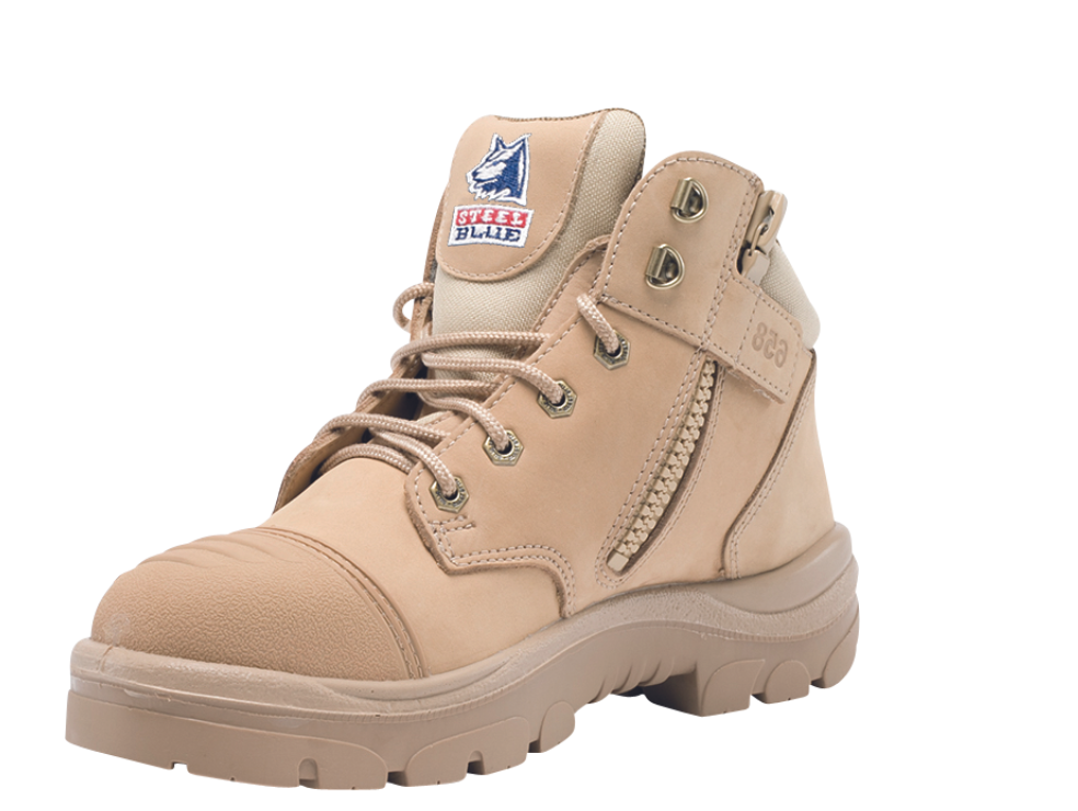 Werkschoen Steel Blue parkes zip S3 hoog zand (maten)