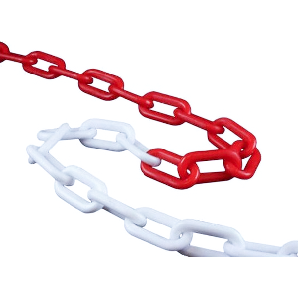 Afzetketting rood/wit 5.5mm 25mtr