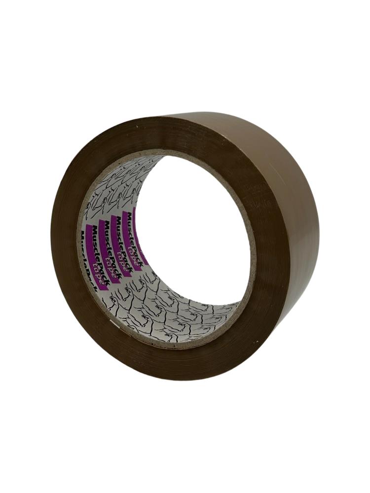 Verpakkingstape  50mm x 66mtr PP bruin