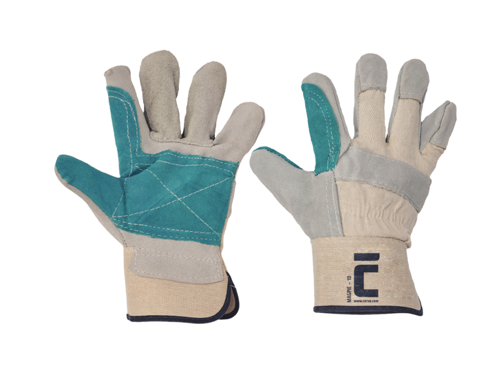 Werkhandschoen rundsplitleder pistoolgreep maat 10,5