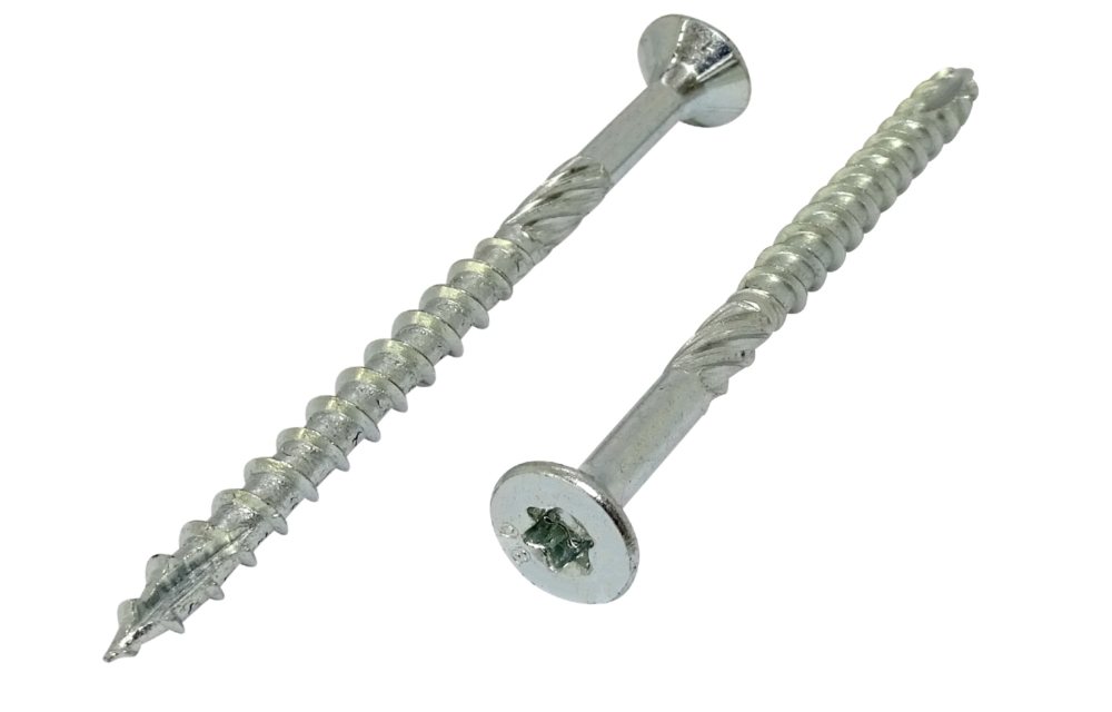 Spaanplaatschroeven platkop 5.0x60 TX-25 staal gehard verzinkt vke:200