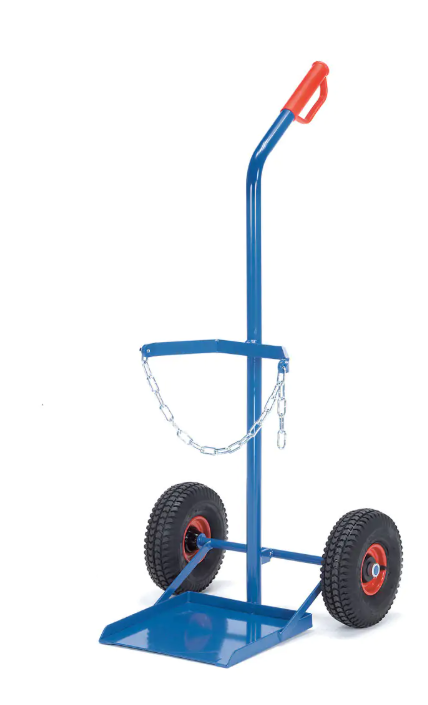 Gasfleswagen t.b.v.  1x 33kg propaanfles. Uitgevoerd op massief rubberen wielen ø250mm