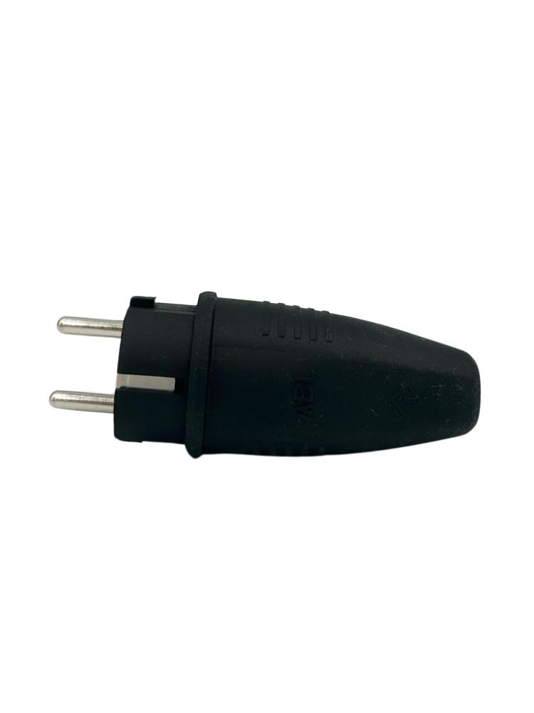 Stekker rubber 230V-16A zwart