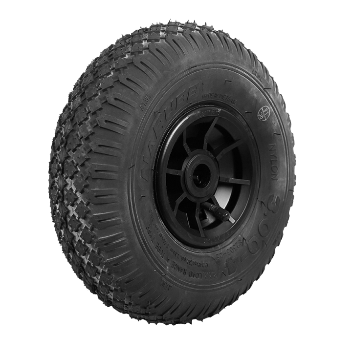 Luchtband + wiel 3.00-4 S-2303 4PR + 2.10x4 rollager