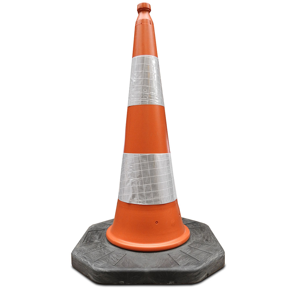 Afzetkegel 100cm oranje met reflectie 7,2kg zware voet