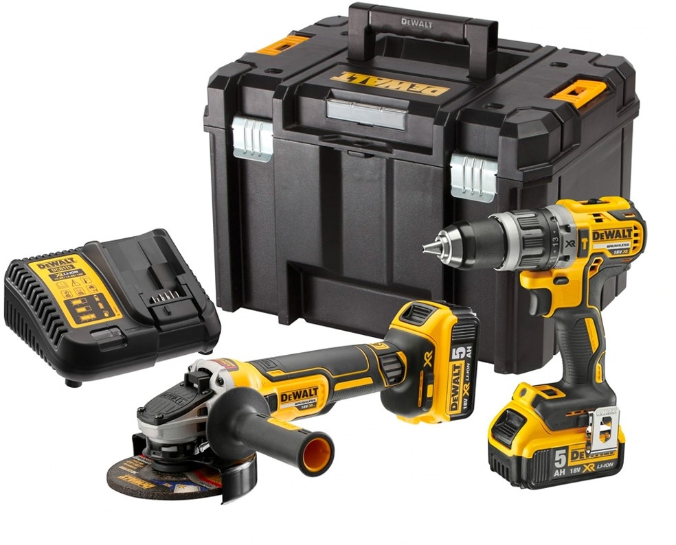 DeWalt Combiset DCK2080P2T-QW 18V/5.0Ah (schroefmachine & haakseslijper) 
