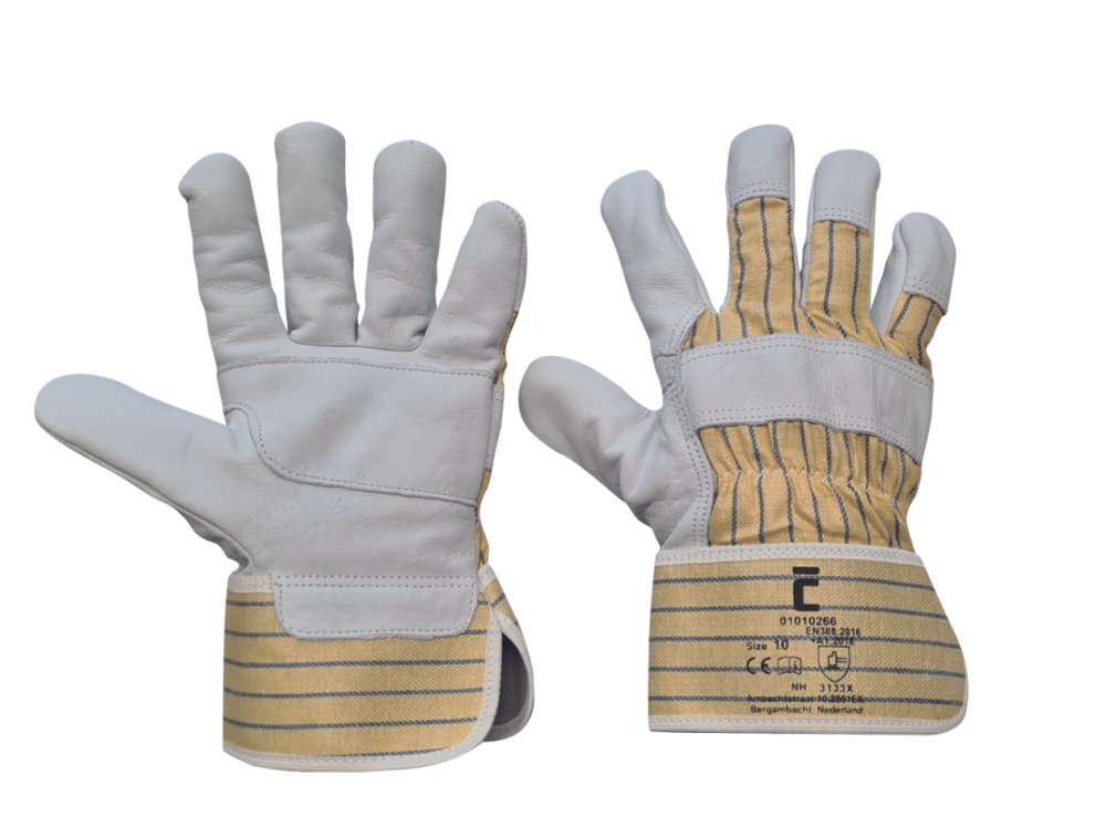 Werkhandschoen rundnerf handpalm versterkt maat 10