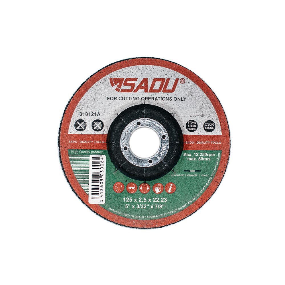 Doorslijpschijf steen 125x22mm