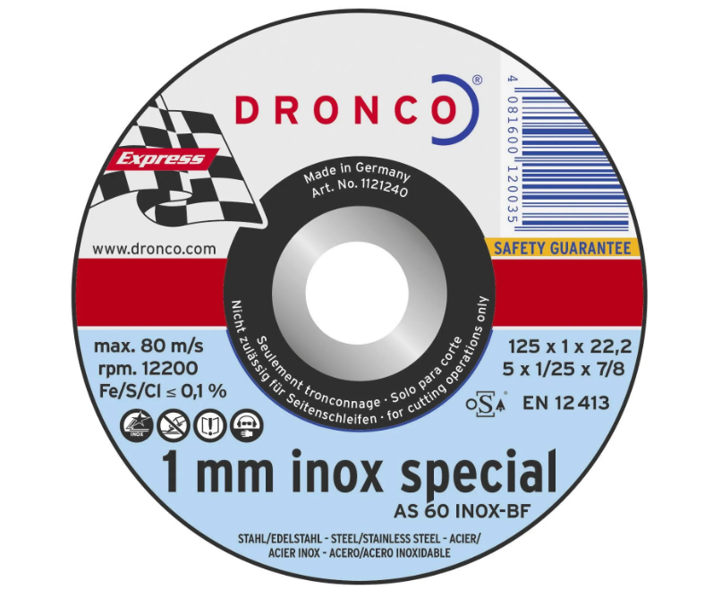 Doorslijpschijf 230x3x22mm staal Vlak A24R perfect DRONCO (Uitlopend) - 080881S