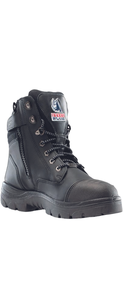 Werkschoen Steel Blue cros zip S3 hoog zwart 48