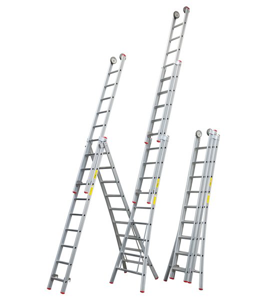 Ladderdeel SuperPro geanodiseerd uitgebogen bomen 3x14 (onderste / breedste)
