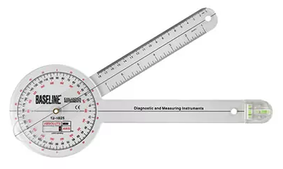 Baseline Plastic Absolute+Axis Goniometer - 360° Head - 12 inch Arms