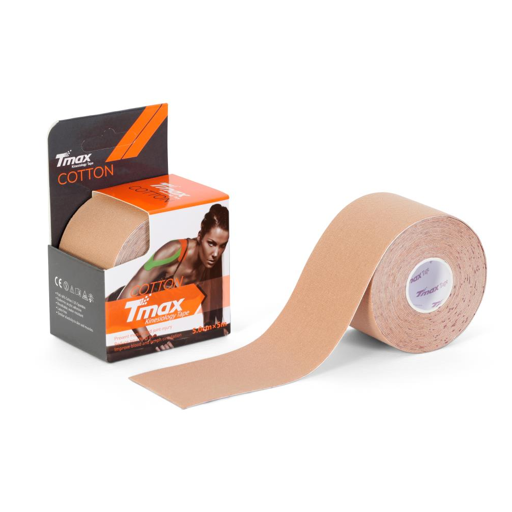 Tmax cotton Kinesiologie tape 7,5cm x 5m Beige