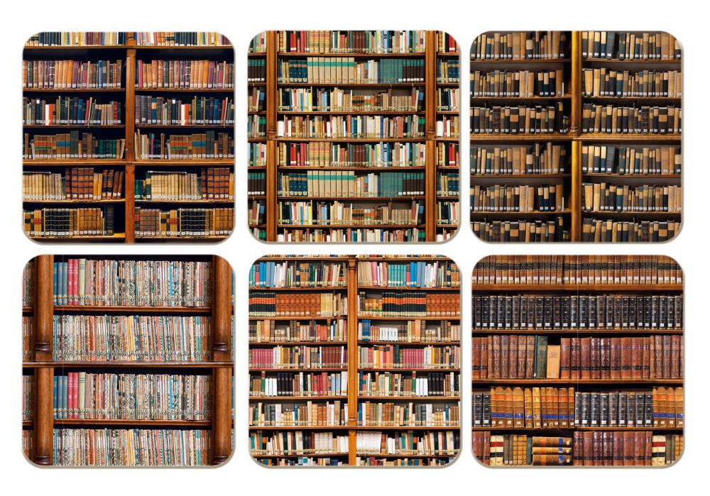 Onderzetters: Boeken, Die Klosterbibliothek, Maria Laach