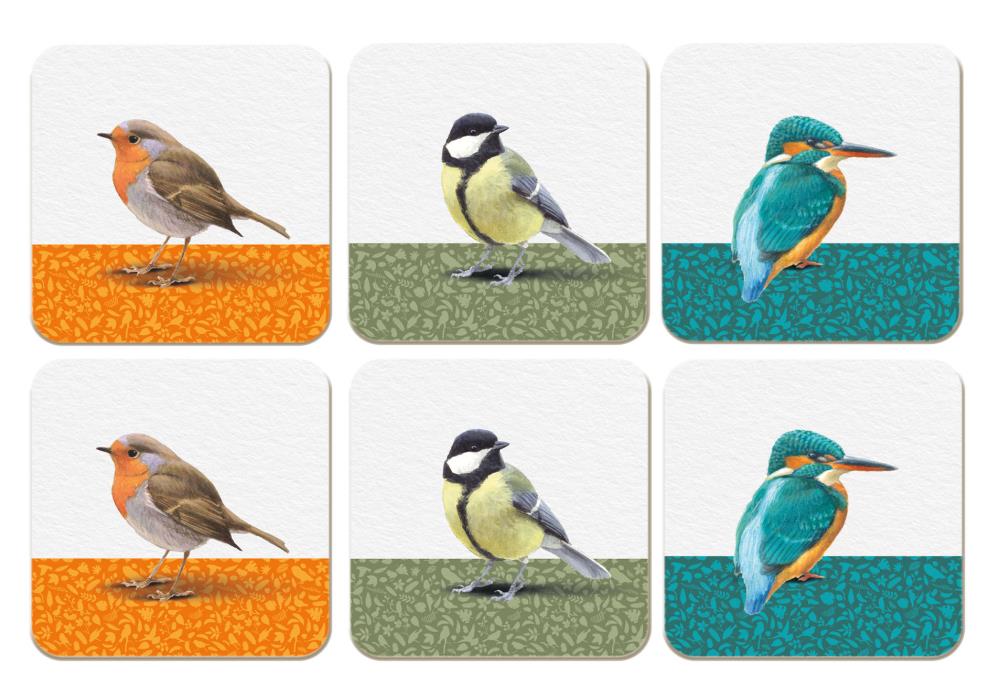 Onderzetters: Drie vogels, Elwin van der Kolk, Vogelbescherming Nederland