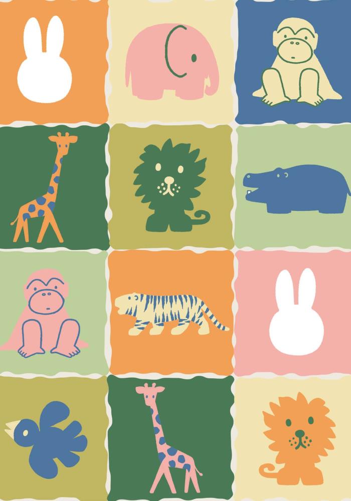 Nijntje - Miffy - Dierentuin, collage , Dick Bruna/S