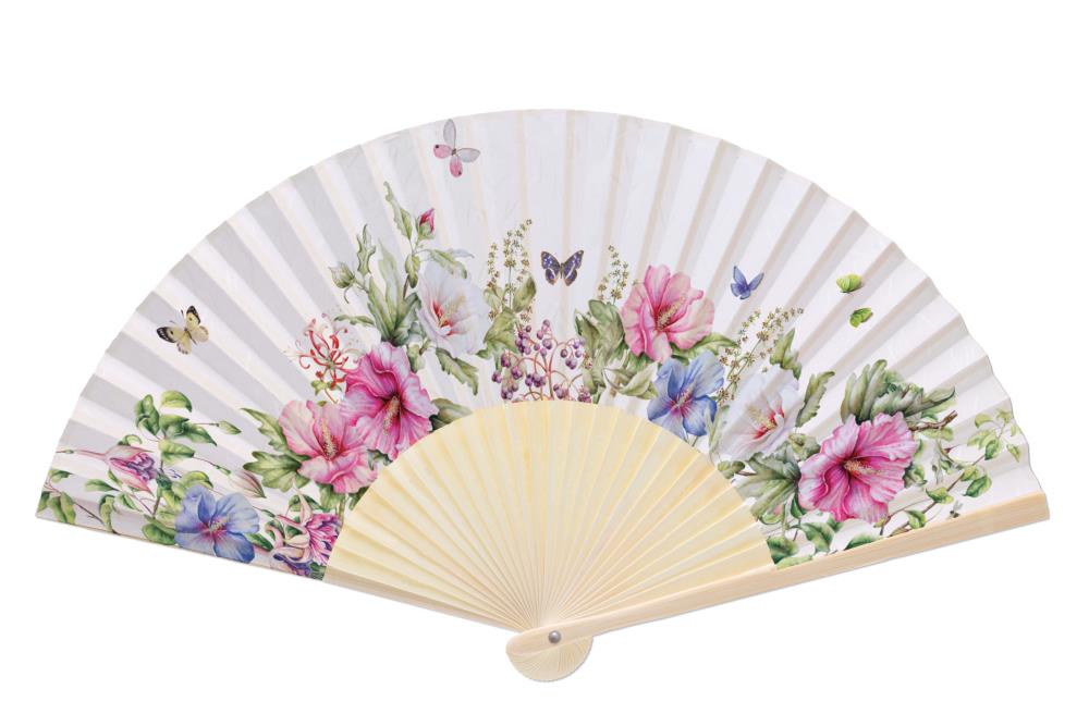 Handwaaier: Hibiscus, Janneke Brinkman-Salentijn