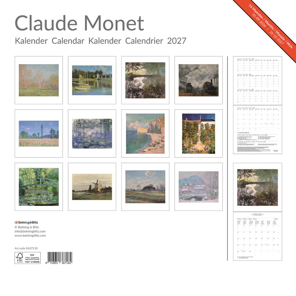 Claude Monet maandkalender 2027