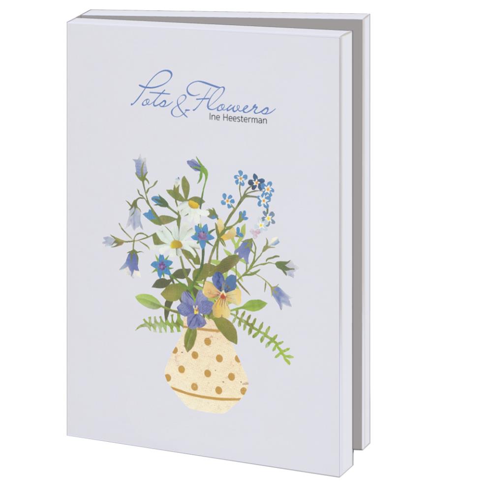 Kaartenmapje met env, groot: Pots & Flowers, Ine Heesterman