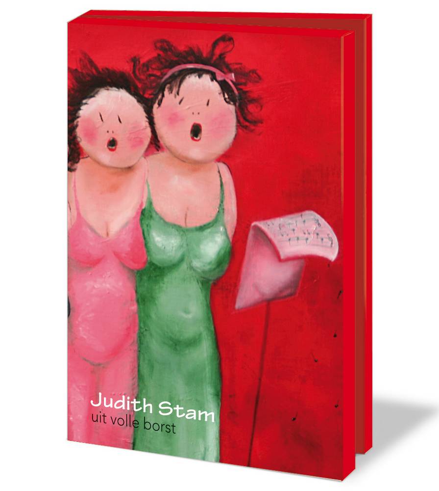 Kaartenmapje met env, groot: Uit volle borst, Judith Stam