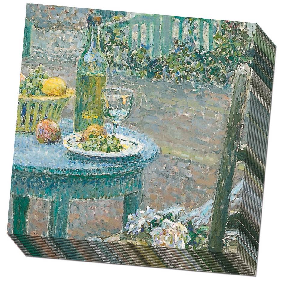 Servetten: La Table bleue, Henri Le Sidaner, Singer Laren