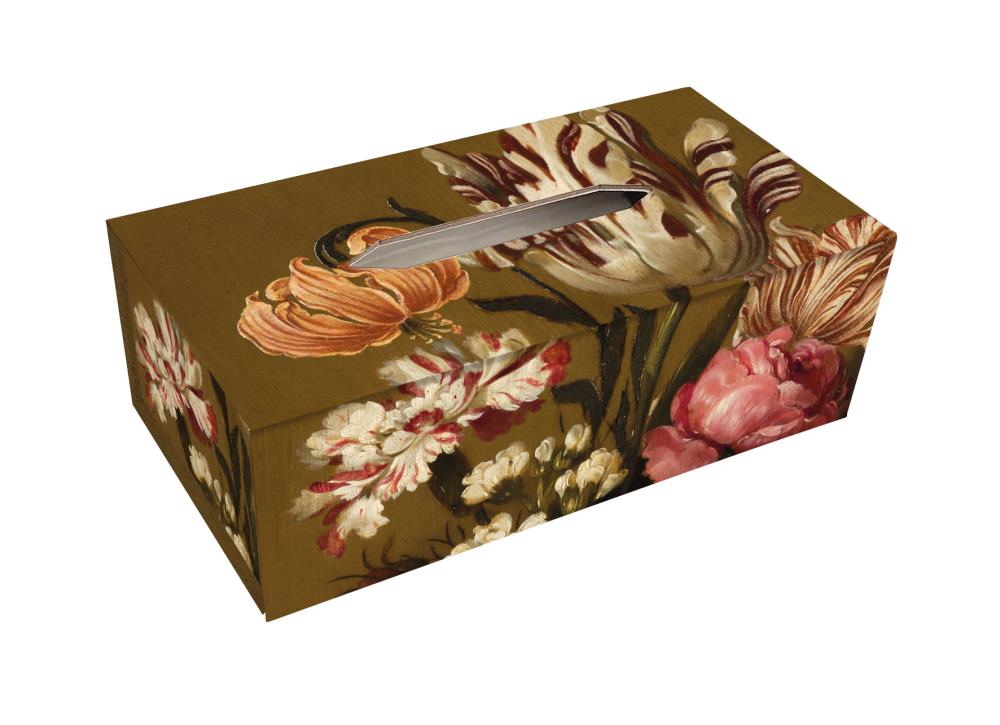 Tissuebox houder:  Bloemstilleven, Bollongier, Frans Hals Museum