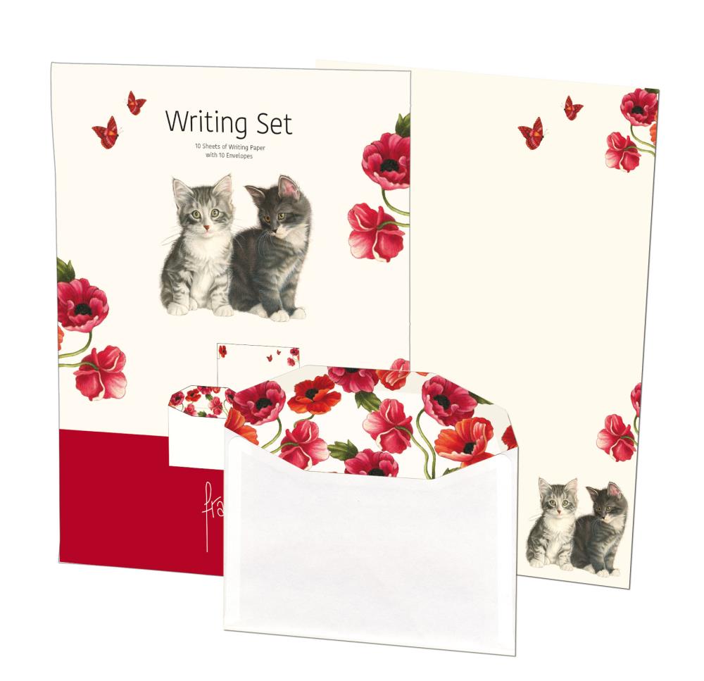 Briefpapier met enveloppen: Franciens Kittens & Poppies, Francien van Westering
