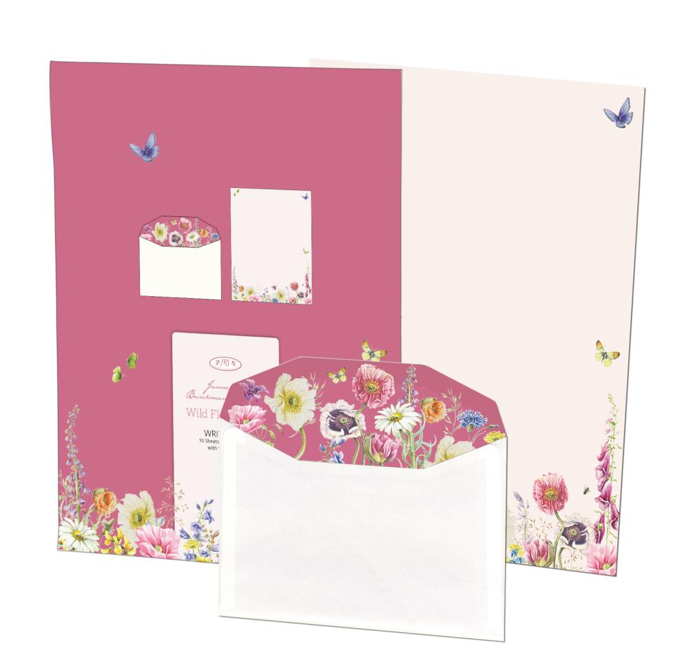Briefpapier met enveloppen: Wild Flower Field, Janneke Brinkman-Salentijn